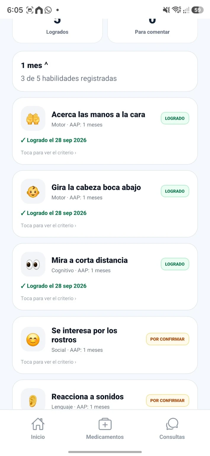 Desarrollo infantil en CHEKT