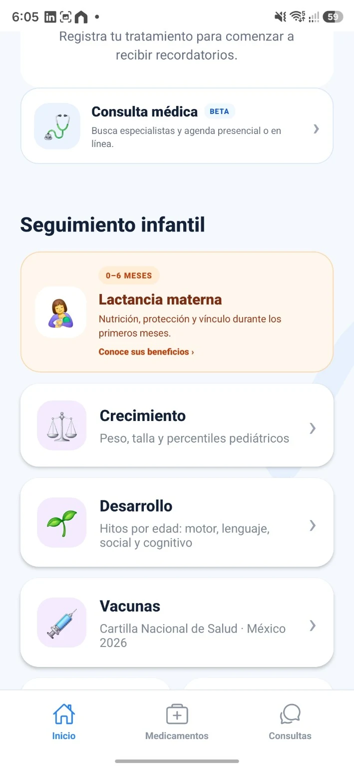 Seguimiento infantil en CHEKT