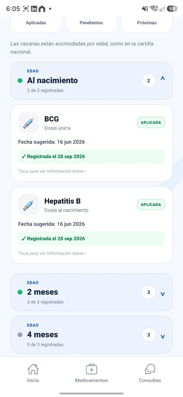 Vacunas en CHEKT